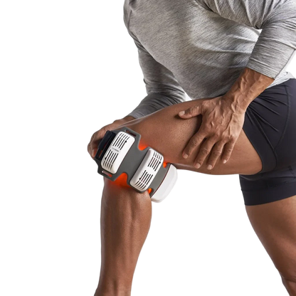 Man using FlexBeam for muscle recovery and pain relief